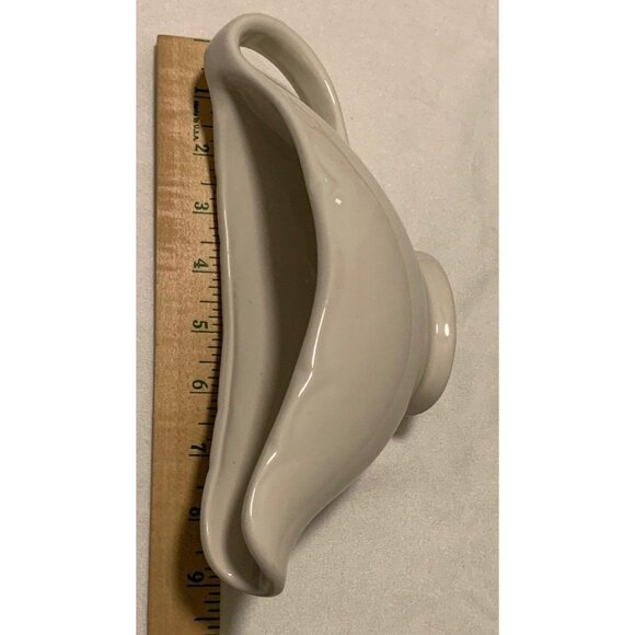 Vintage Homer Laughlin Gravy Boat Eggshell Sauce Boat Embossed Serving Handle - Picture 11 of 12